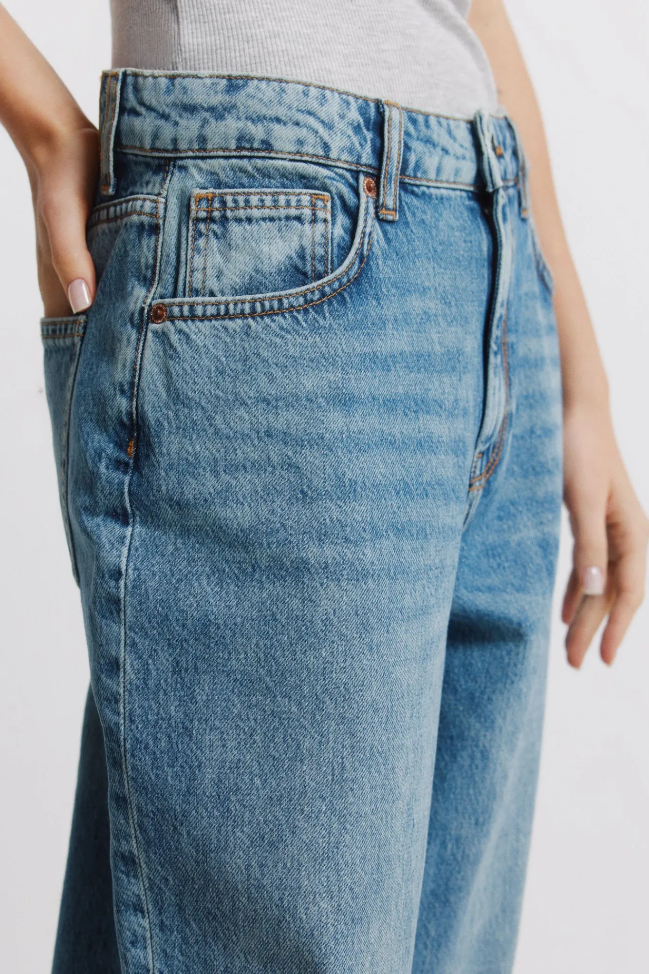 Springfield Jeans large bleu