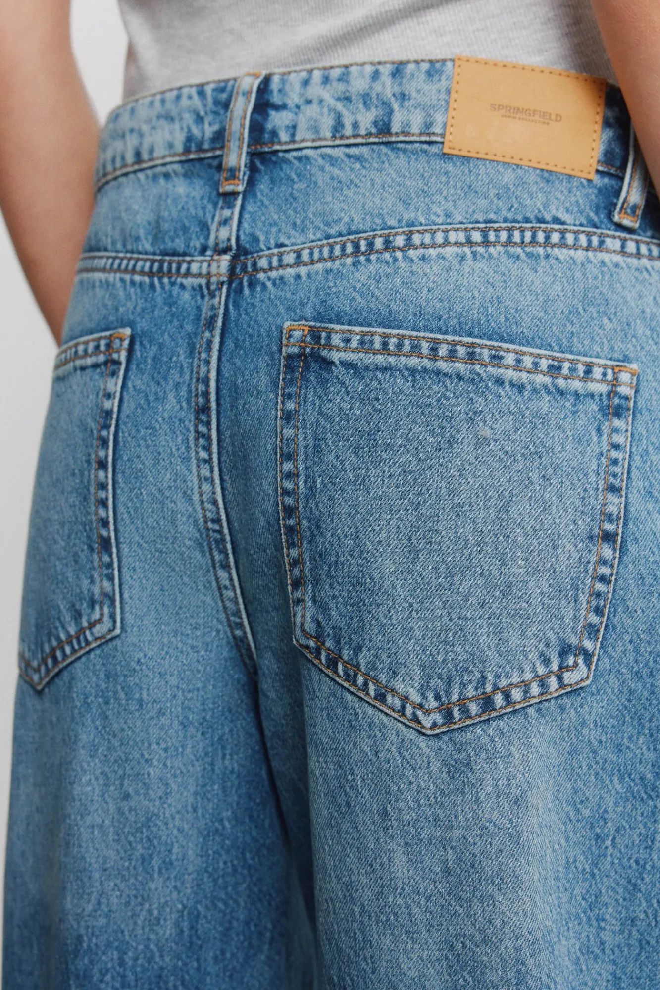 Springfield Jeans large bleu