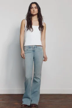 Clearance Springfield Jeans Low Flare taille moyenne bleu