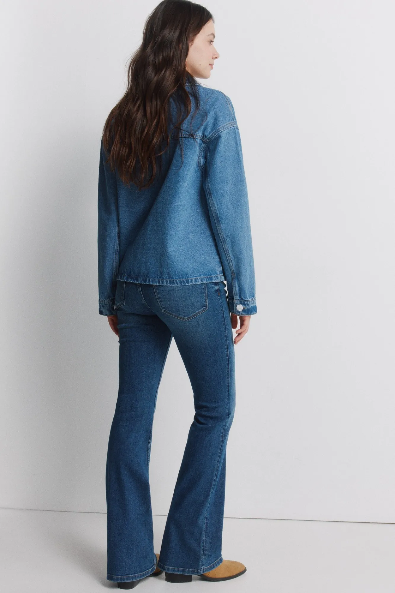 Clearance Springfield Jeans Low Flare taille moyenne bleu
