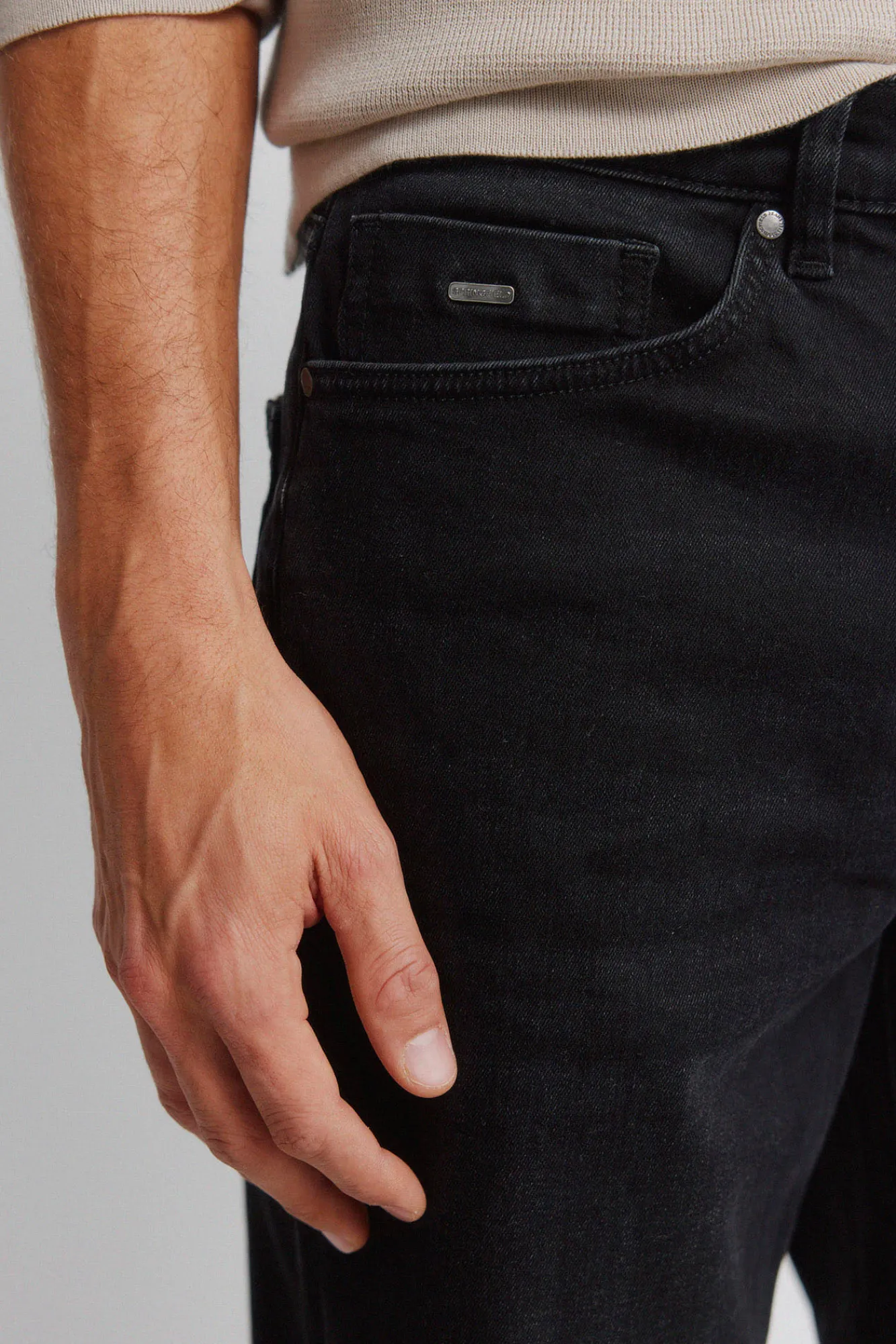 Outlet Springfield Jeans lavé coupe skinny noir