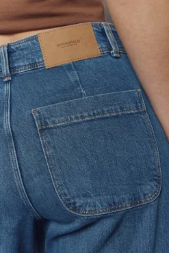Clearance Springfield Jeans Sailor coupe cheville bleu