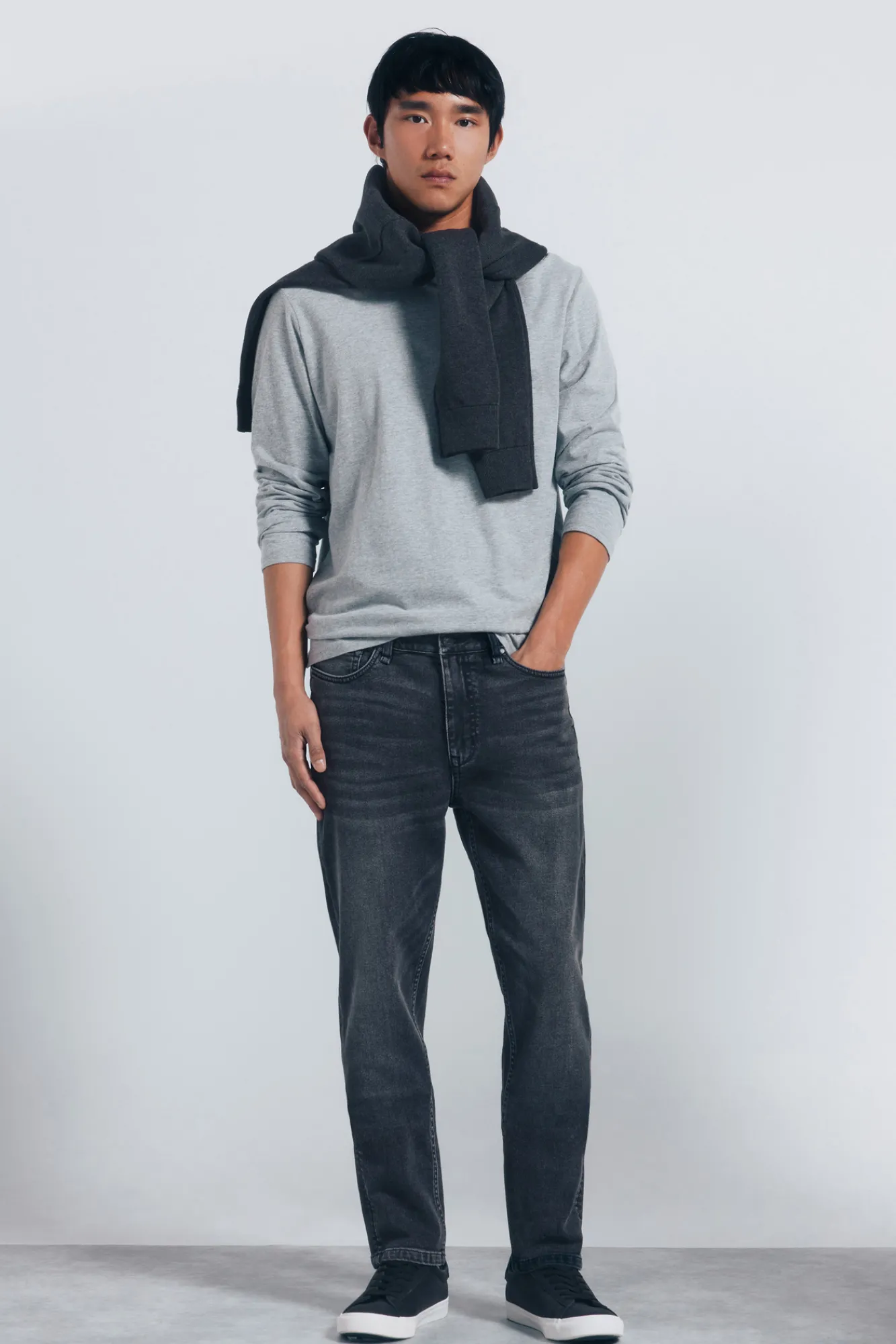 Clearance Springfield Jeans skinny délavé foncé gris