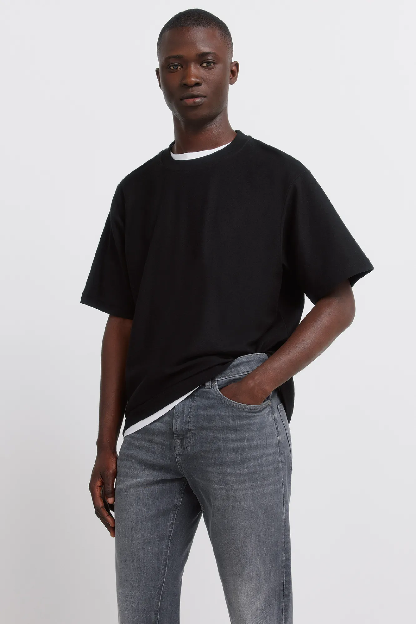 Best Springfield Jeans skinny foncé gris