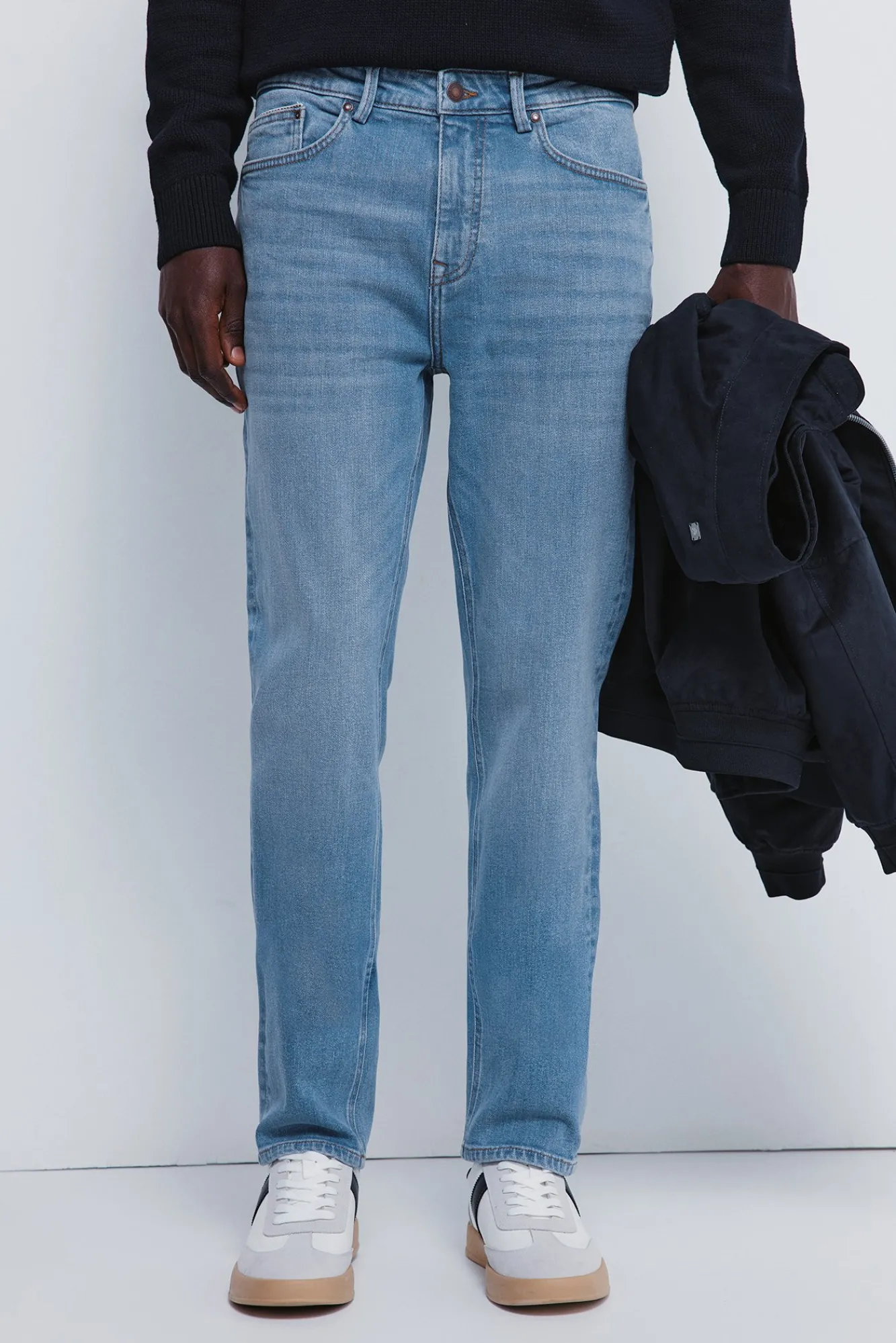 Sale Springfield Jeans slim à délavage moyen bleu