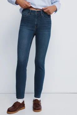 Springfield Jeans slim court bleu