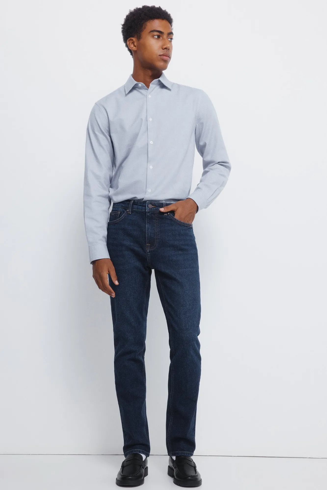 Sale Springfield Jeans slim délavé foncé bleu