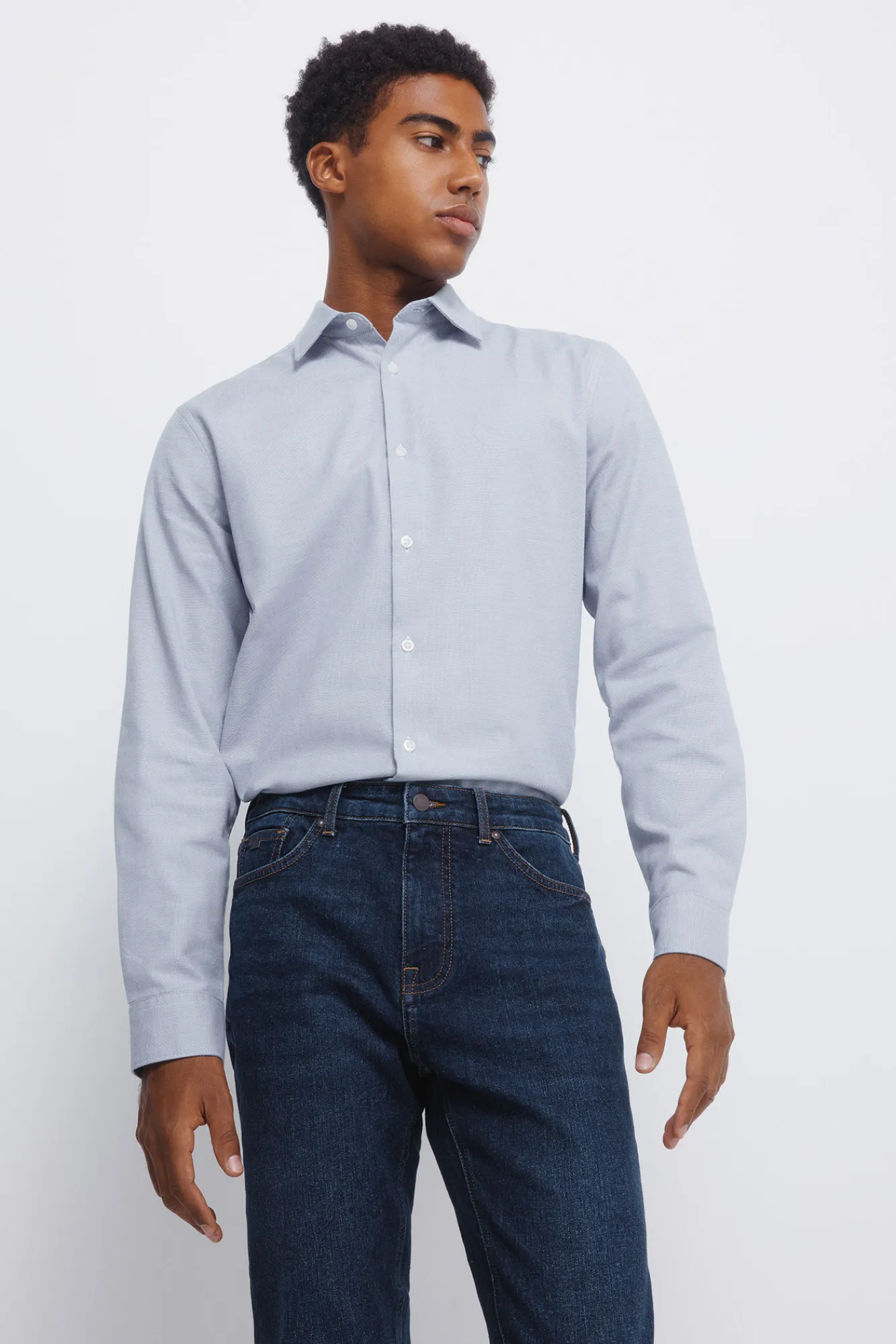 Sale Springfield Jeans slim délavé foncé bleu