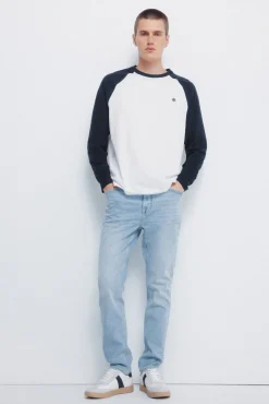 Clearance Springfield Jeans slim délavé clair bleu