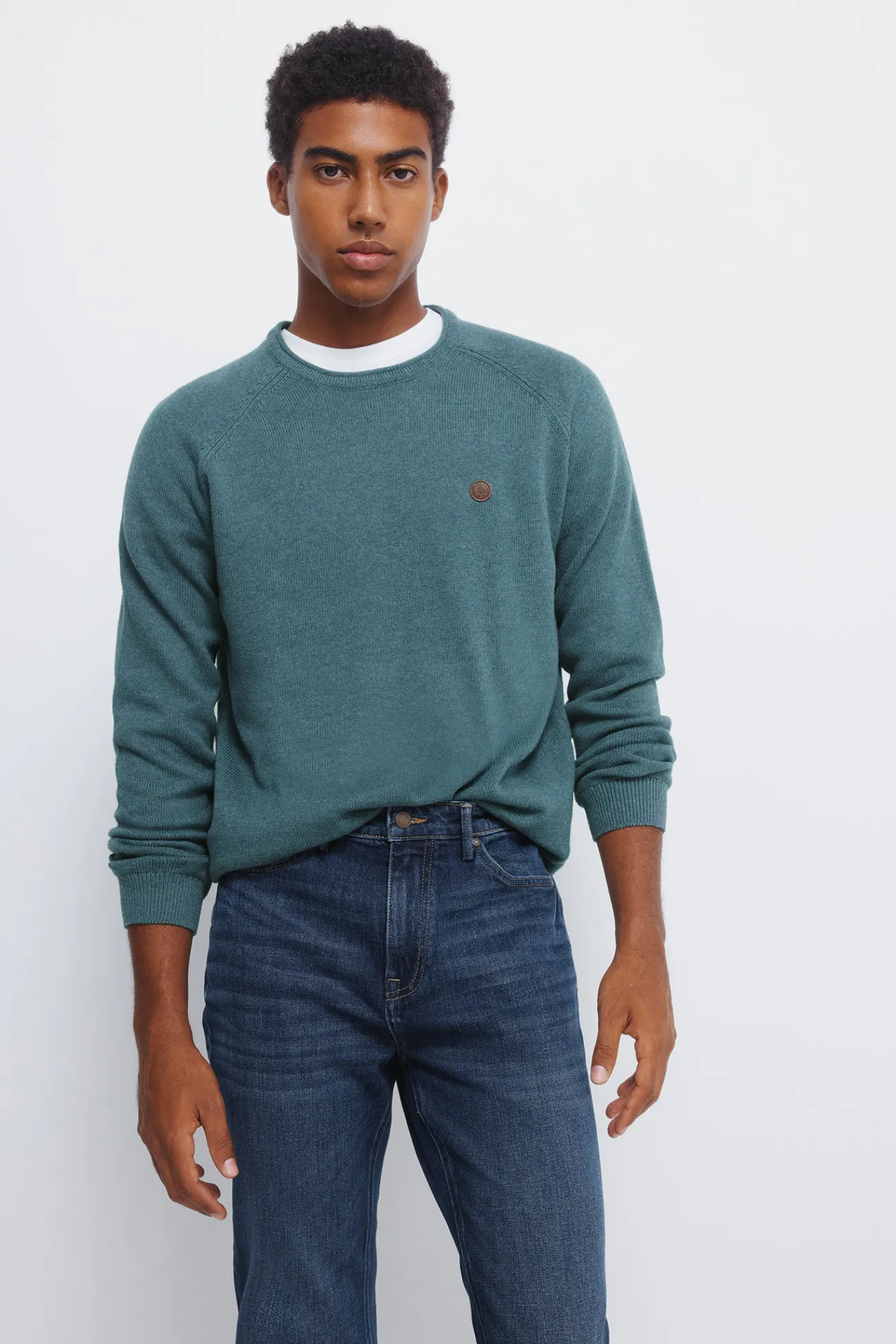 New Springfield Jeans slim délavé moyennement foncé bleu