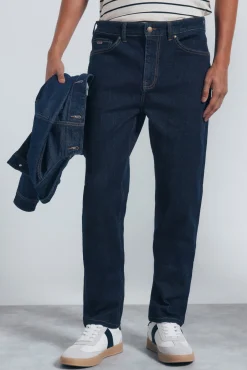 Sale Springfield Jeans slim d&eacute;sencoll&eacute; bleu