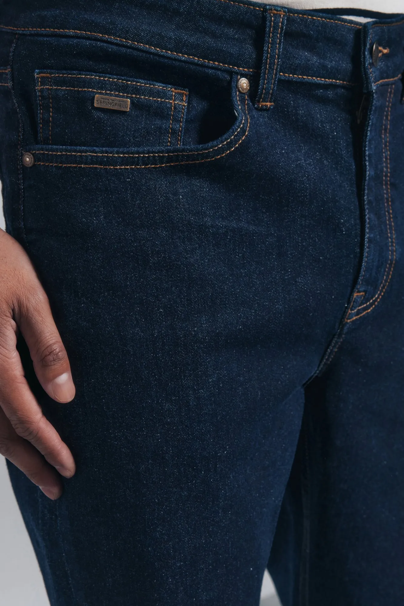 Sale Springfield Jeans slim désencollé bleu