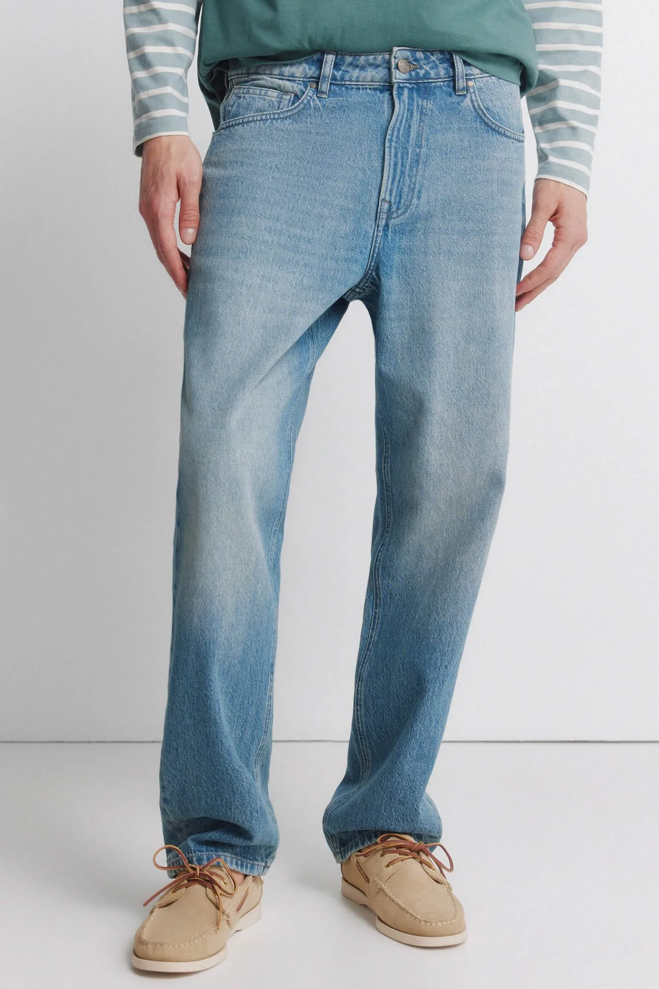 New Springfield Jeans surteint coupe droite bleu