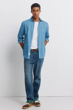 Best Springfield Jeans surtint coupe droite bleu