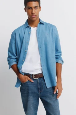 Best Springfield Jeans surtint coupe droite bleu