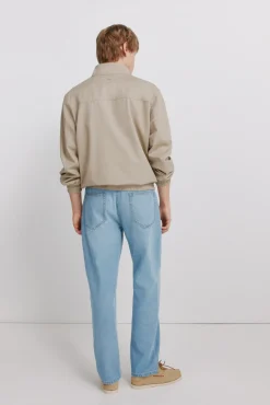 Hot Springfield Jeans ultra légers lavage moyen coupe droite bleu