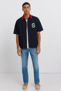 Hot Springfield Jeans ultra-légers délavés moyens coupe slim bleu