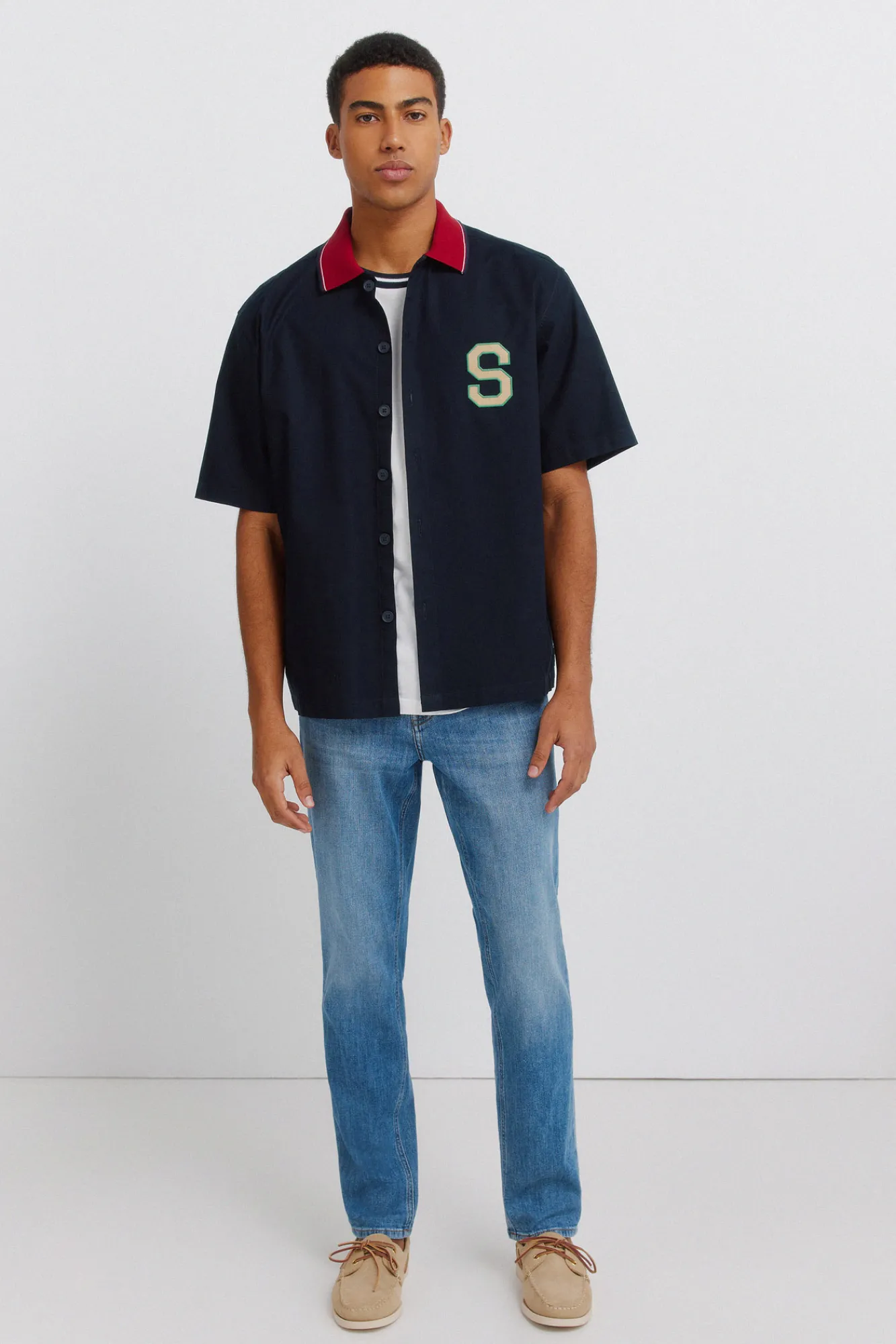 Hot Springfield Jeans ultra-légers délavés moyens coupe slim bleu