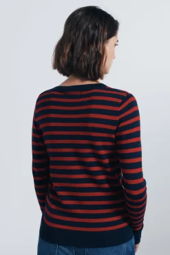 Outlet Springfield Jersey fin boutons et poignets rouge