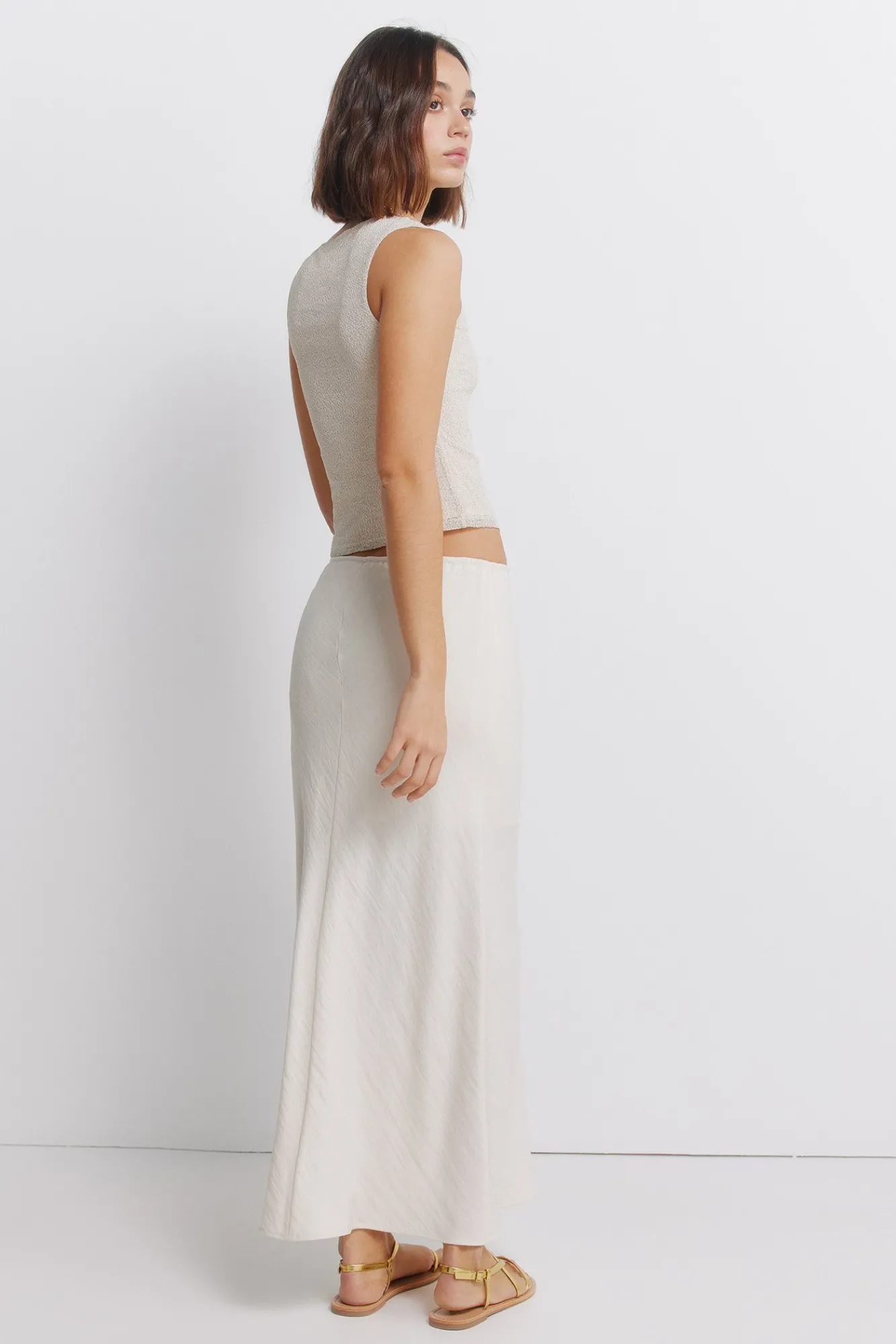 Best Springfield Jupe midi coupe sirène nude