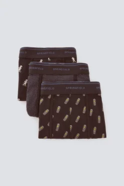 Clearance Springfield Lot de 3 boxers ann&eacute;es 90 bleu