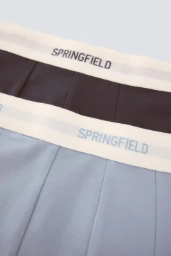 Best Springfield Lot de 2 boxers en maille de coton