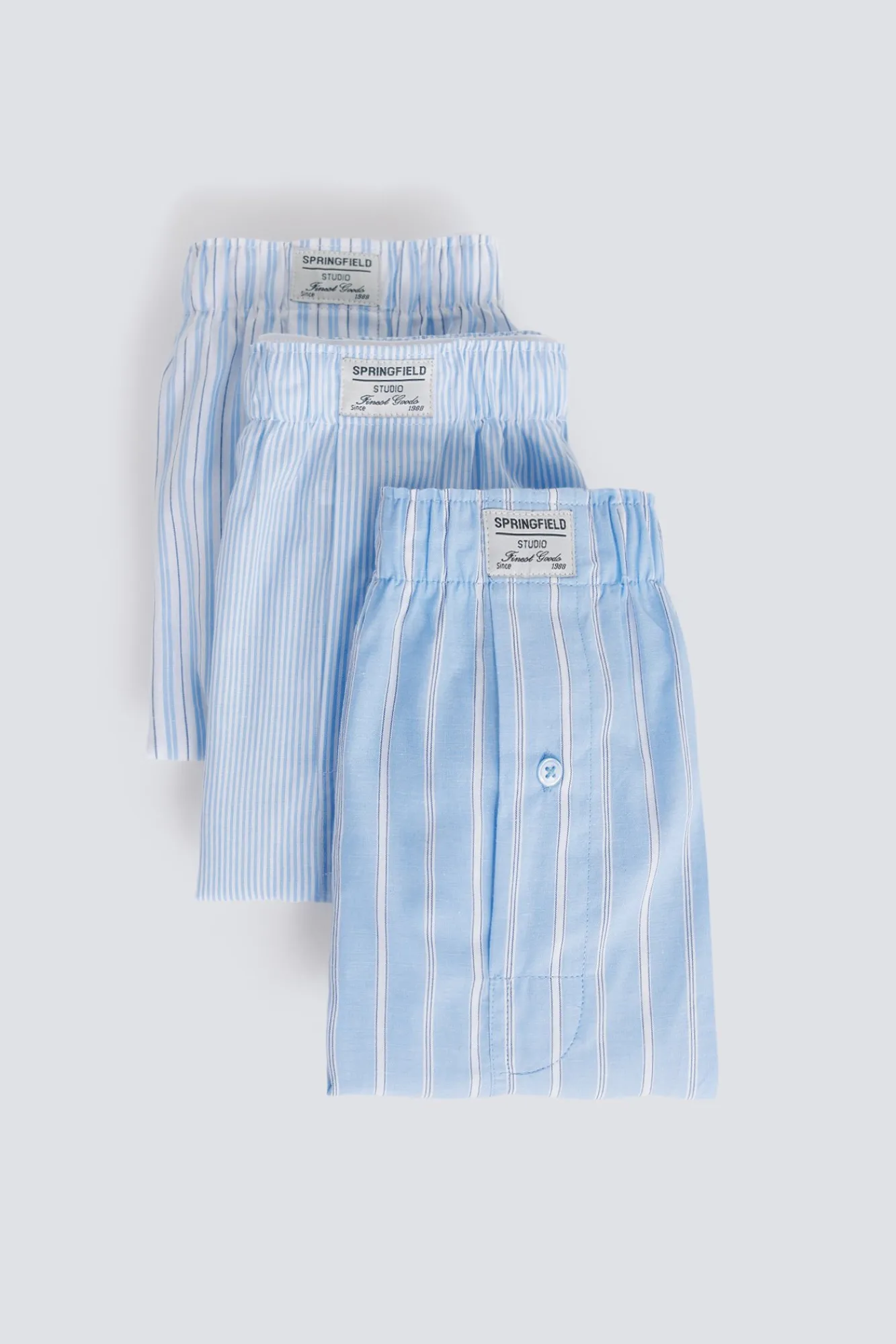 Online Springfield Lot de 3 caleçons à rayures es bleu