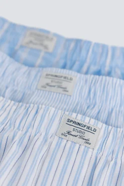 Online Springfield Lot de 3 caleçons à rayures es bleu