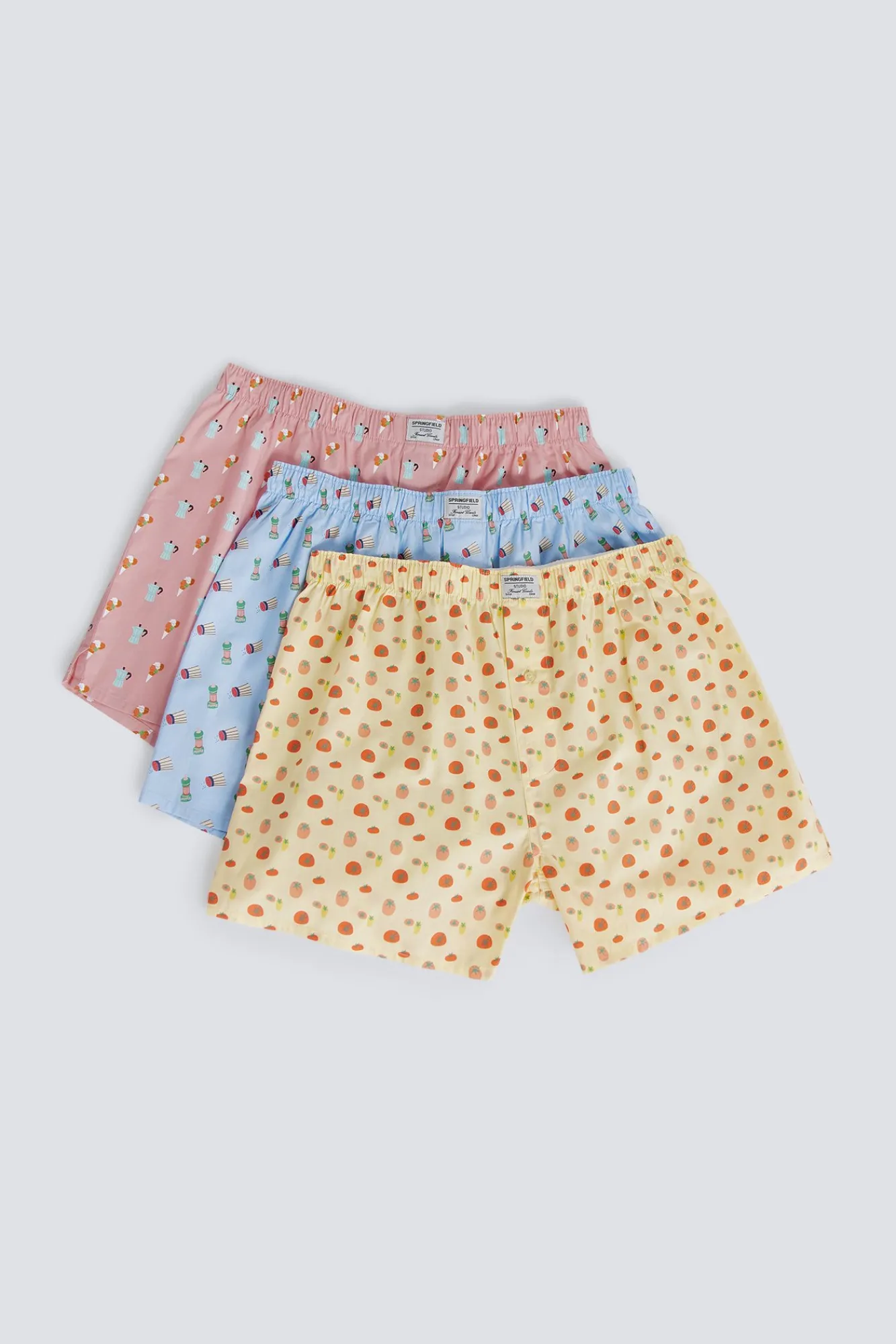 New Springfield Lot de 3 caleçons Italia bleu
