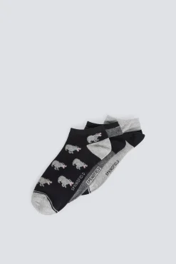Online Springfield Lot de 3 chaussettes cheville &agrave; hippopotames noir