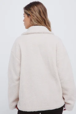 Sale Springfield Manteau en peau de mouton à double boutonnage vison