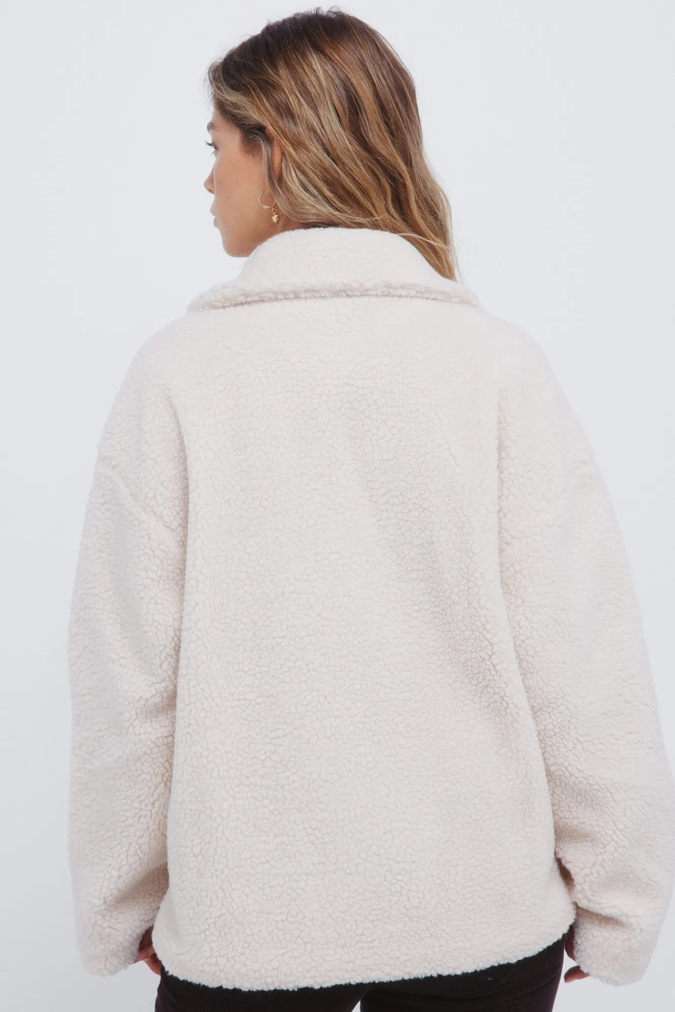 Sale Springfield Manteau en peau de mouton à double boutonnage vison