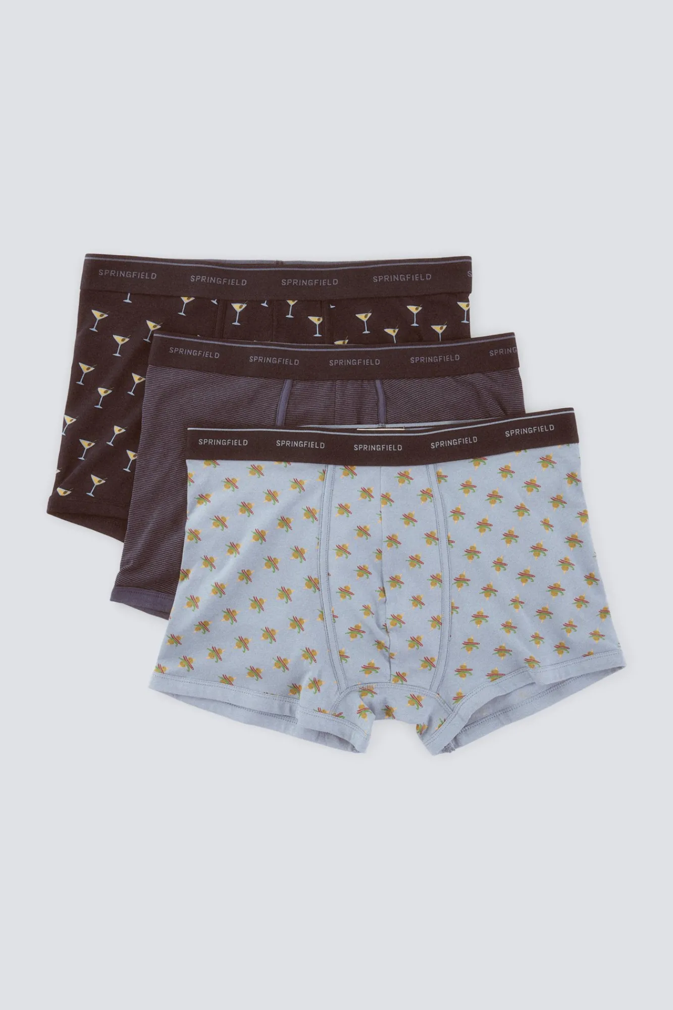 Clearance Springfield Pack 3 boxers martini & gilda bleu