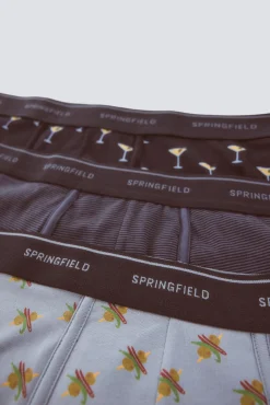 Clearance Springfield Pack 3 boxers martini & gilda bleu