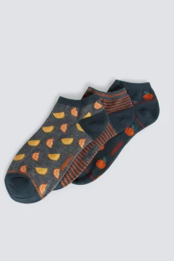Online Springfield Pack 3 chaussettes chevilles orange rouge