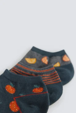 Online Springfield Pack 3 chaussettes chevilles orange rouge