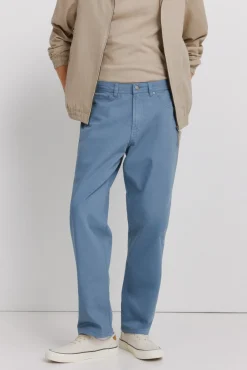 Sale Springfield Pantalon 5 poches lav&eacute; coupe droite