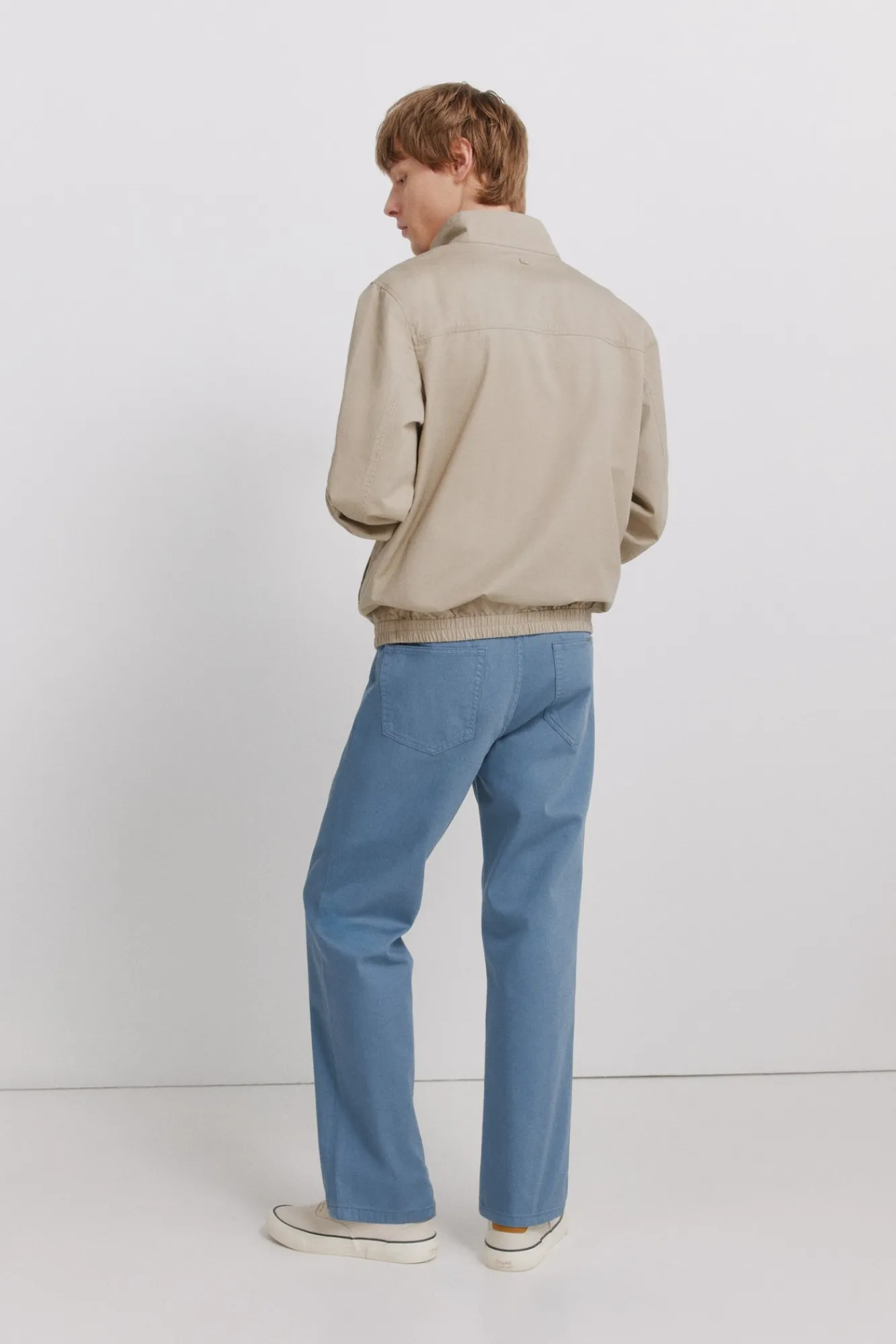Sale Springfield Pantalon 5 poches lavé coupe droite