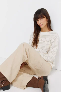 Outlet Springfield Pantalon cargo en coton camel