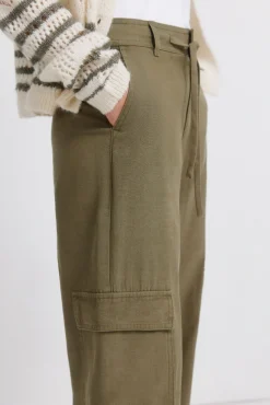 Sale Springfield Pantalon cargo en coton beige