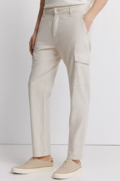 Discount Springfield Pantalon cargo slim fit en lin gris
