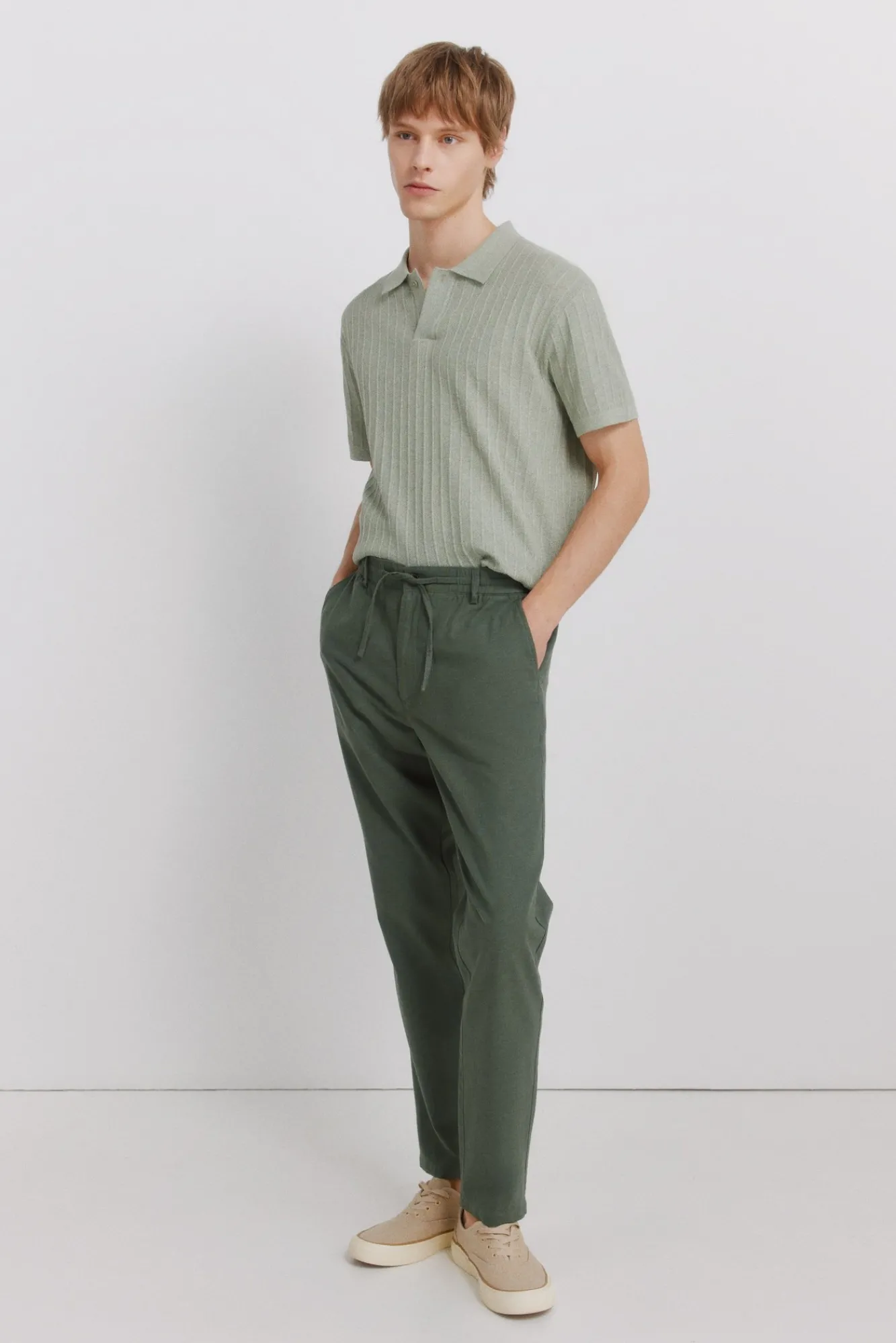 Best Springfield Pantalon chino comfort fit en lin