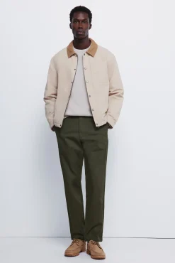 Springfield Pantalon chino dobby coupe confortable imprimé