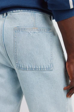 Online Springfield Pantalon chino en jean délavé clair bleu