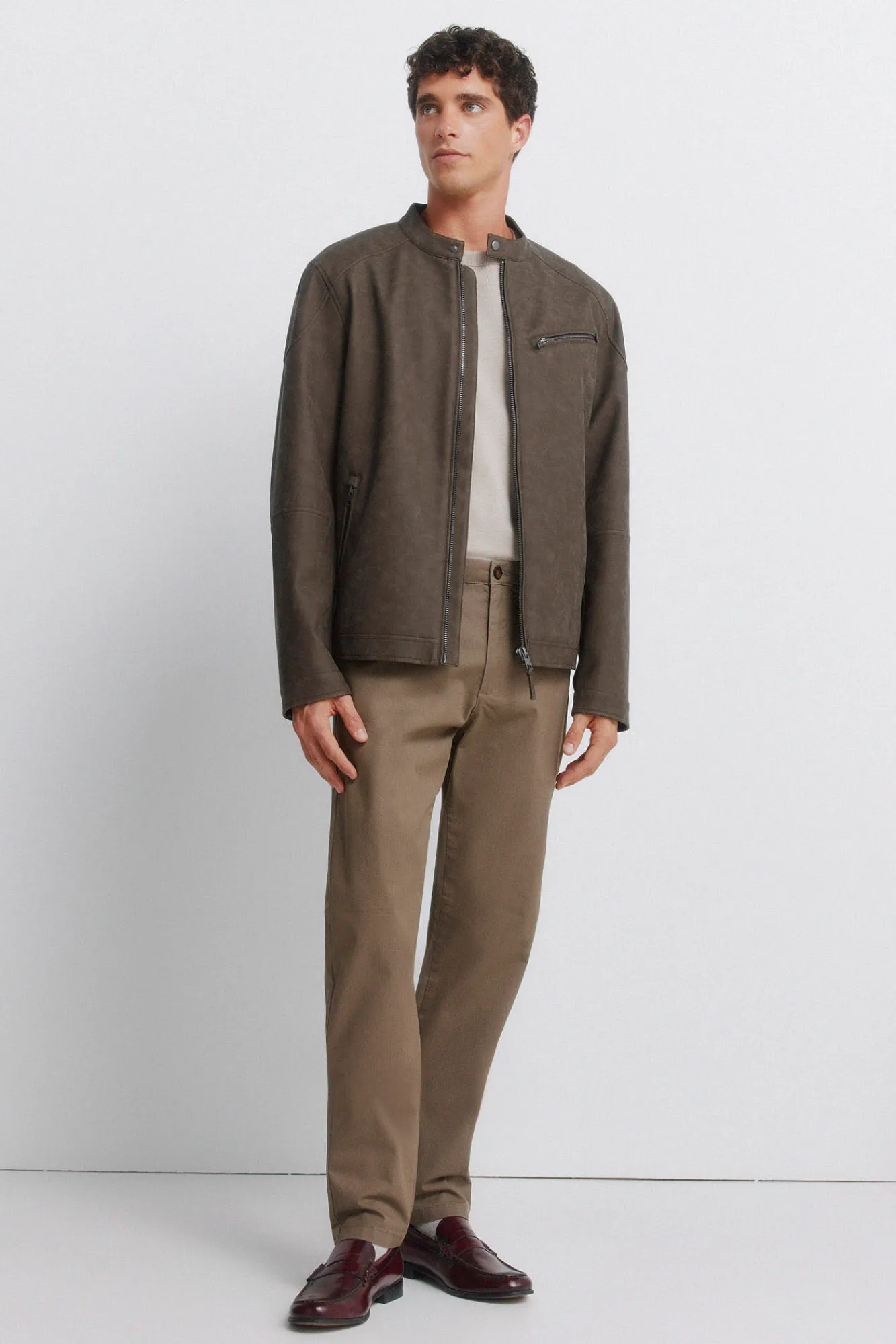 Hot Springfield Pantalon chino micro-imprimé coupe slim