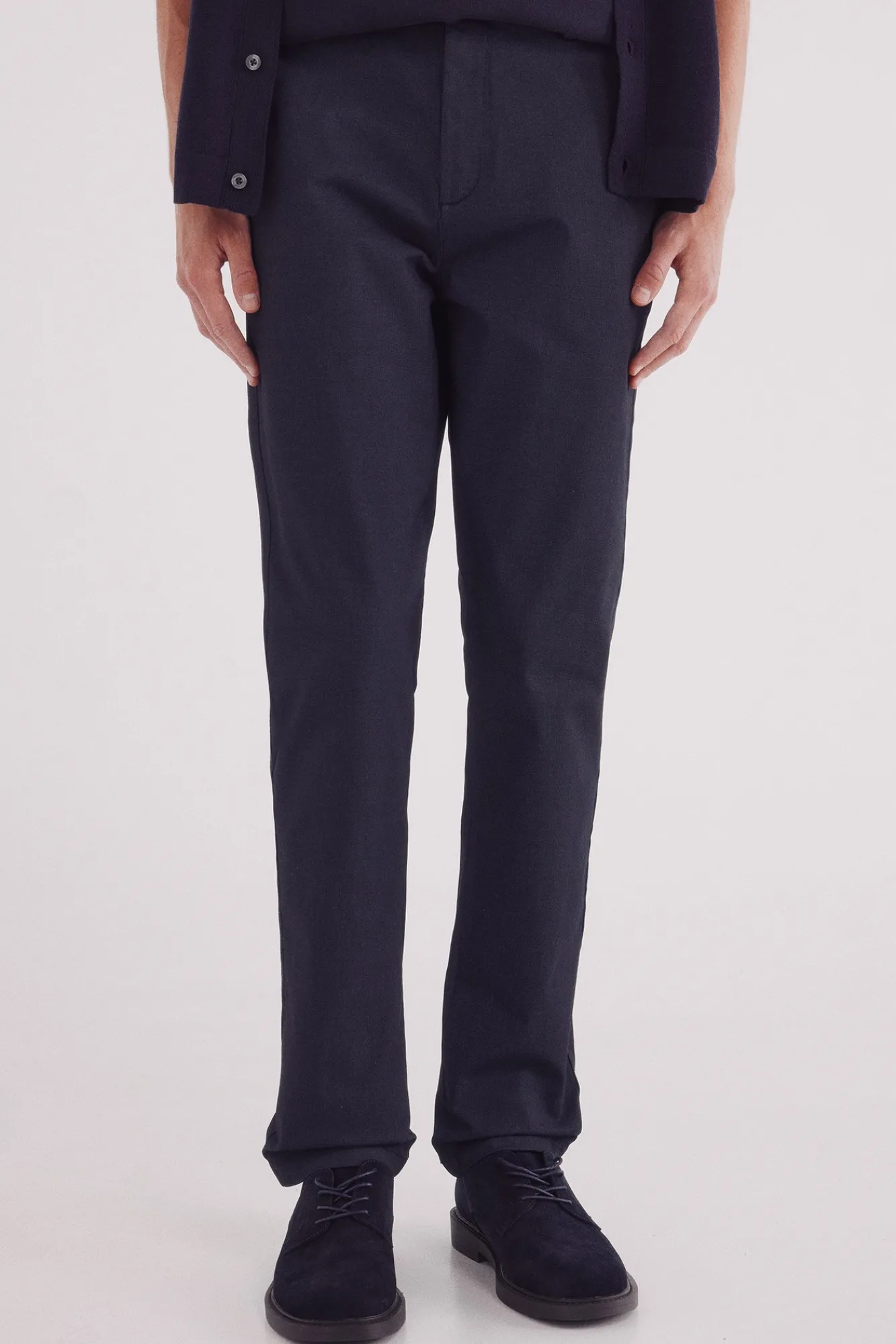 Sale Springfield pantalon chino slim micro-imprimé bleu