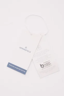 Sale Springfield pantalon chino slim micro-imprimé bleu