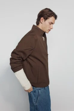 Springfield Pantalon chino surteint relaxed fit bleu