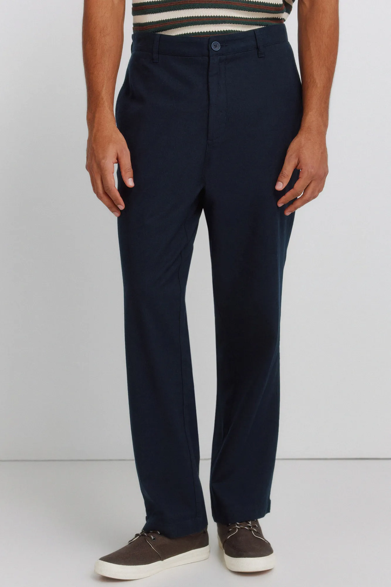 Sale Springfield Pantalon coupe droite en coton bleu