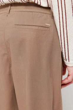 Online Springfield Pantalon dobby coupe droite nude